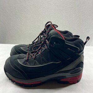 Craftsman Eagle Safety Boots Mens Sz 7.5 Black Red Gray Reflective Composite Toe